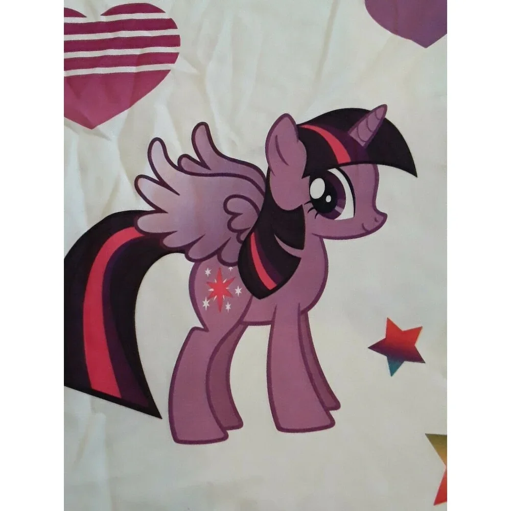 Vintage Retro My Little Pony Twin Flat Sheet Pinkie Pie Twilight Good Fabric EUC